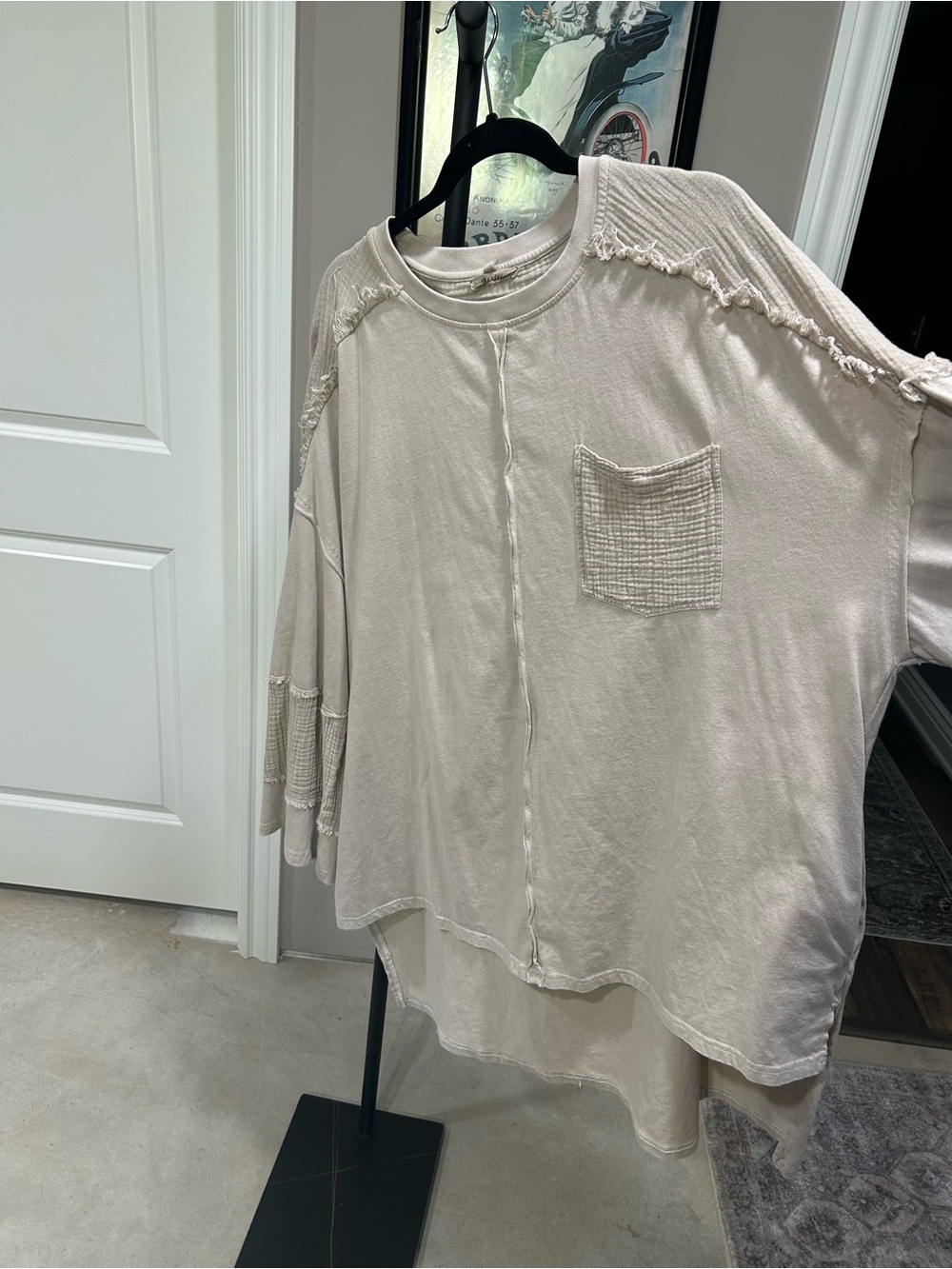 Blue Velvet High/low Tunic NWOT XL